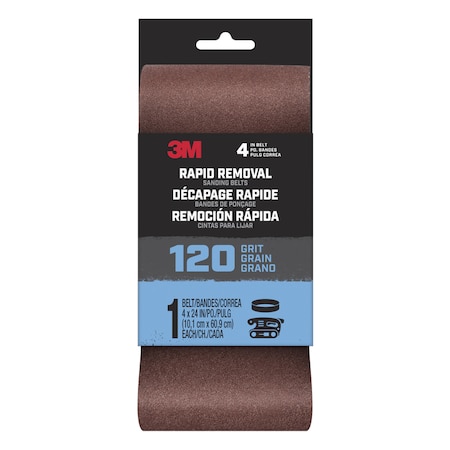 3M SAND BELT 120GRIT 4X36"" BELT4X361PK120